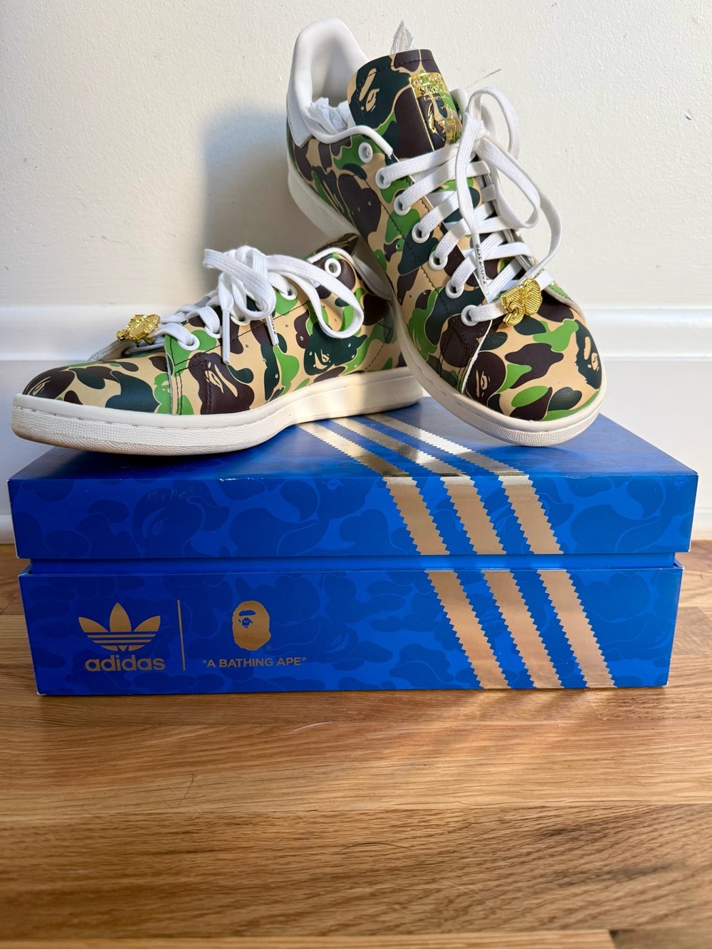 Like New: adidas x A Bathing Ape BAPE Camo Stan Smith Sneakers Men’s 7.5